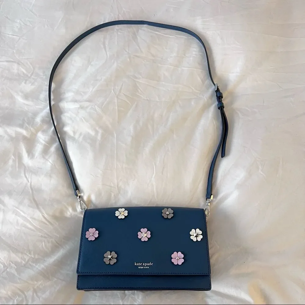 Kate Spade Cameron Floral Appliqué Crossbody Handbag